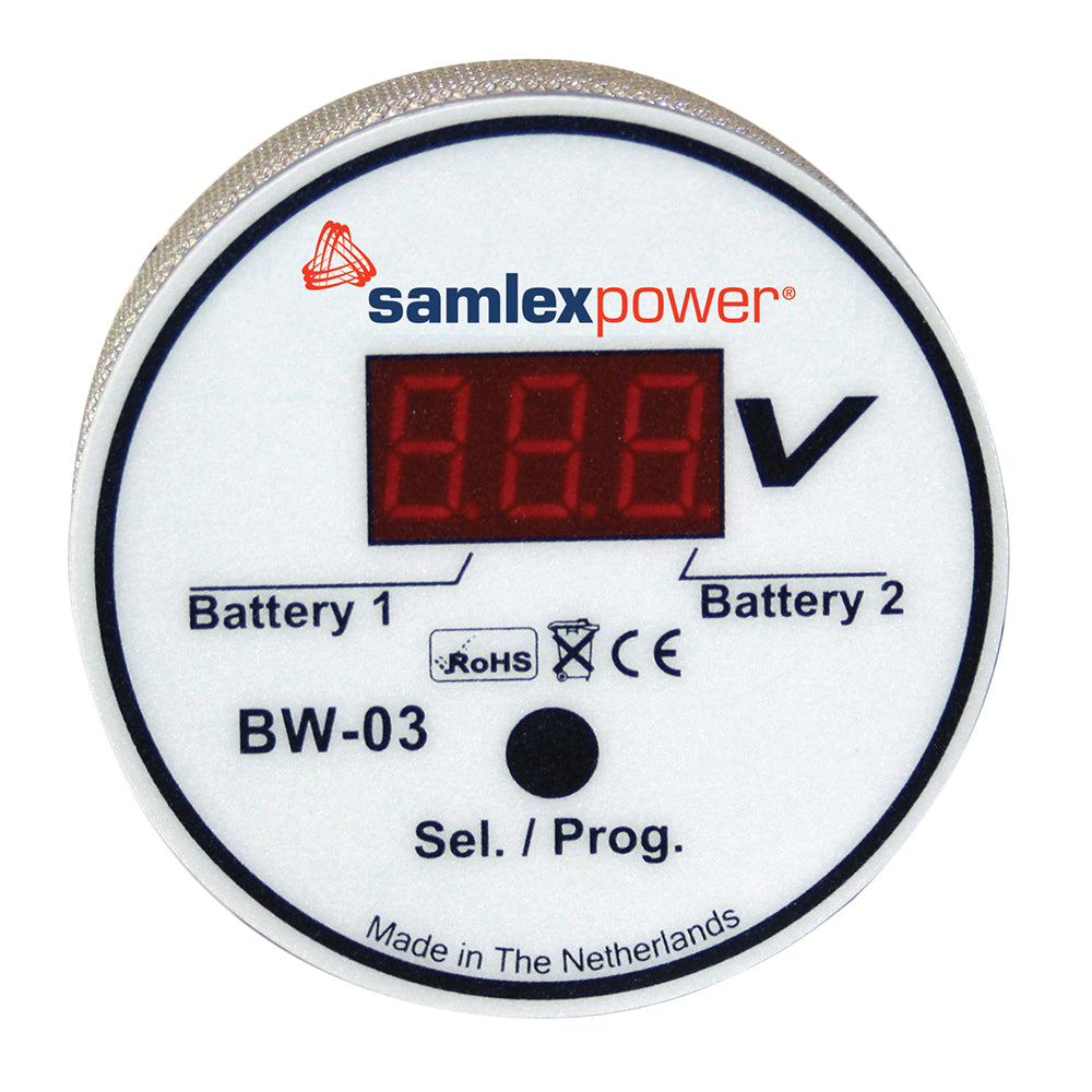 Samlex Dual Battery Monitor - 12V or 24V - Auto Detection - Deckhand Marine Supply