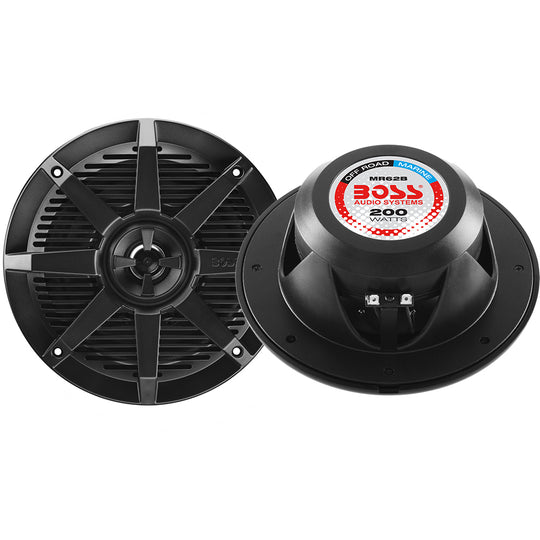 Boss Audio 6.5" MR62B Speaker - Black - 200W - Deckhand Marine Supply