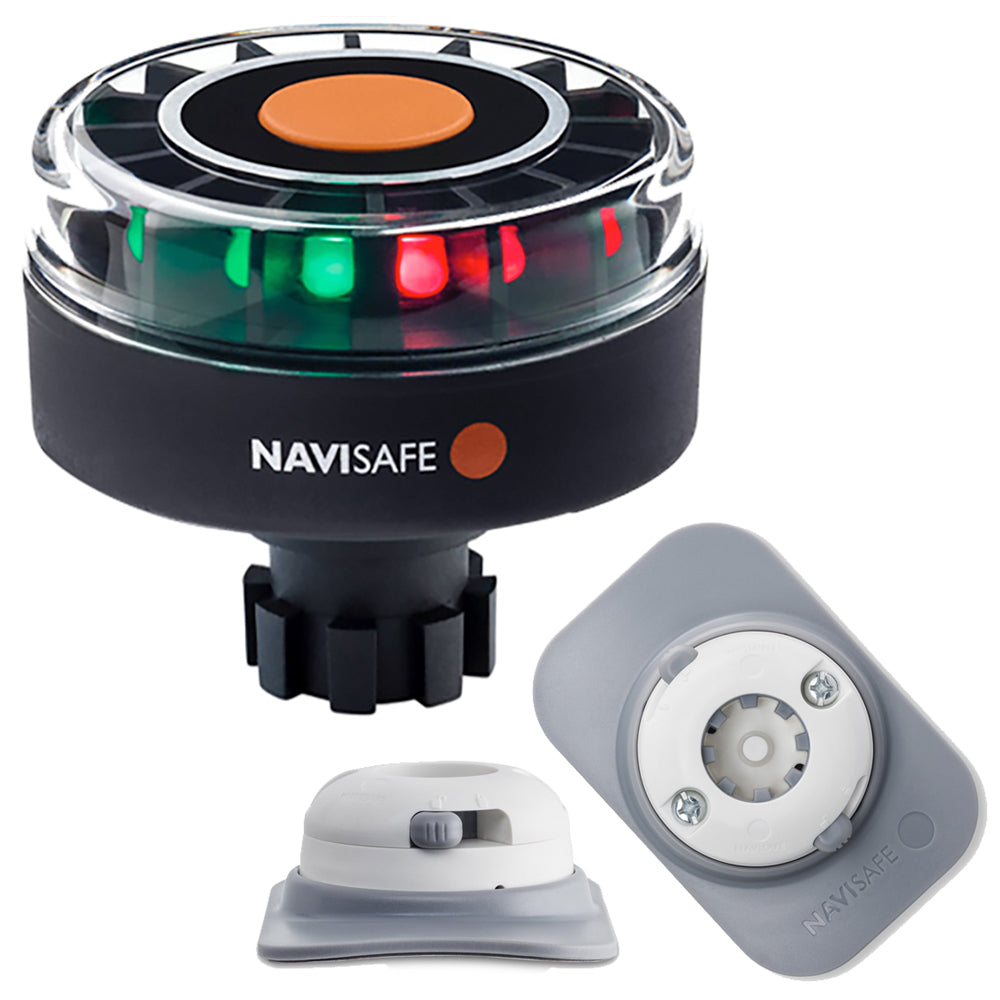 Navisafe Navilight Tricolor 2NM w/Navibolt Base  RIB Mount - White - Deckhand Marine Supply