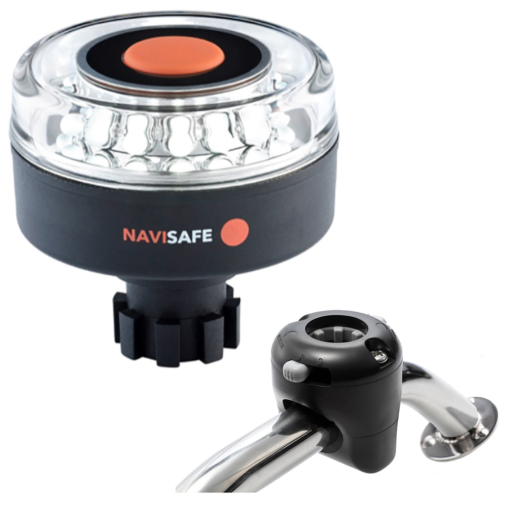 Navisafe Navilight 360 2NM w/Navibolt Base  Rail Mount - Black - Deckhand Marine Supply