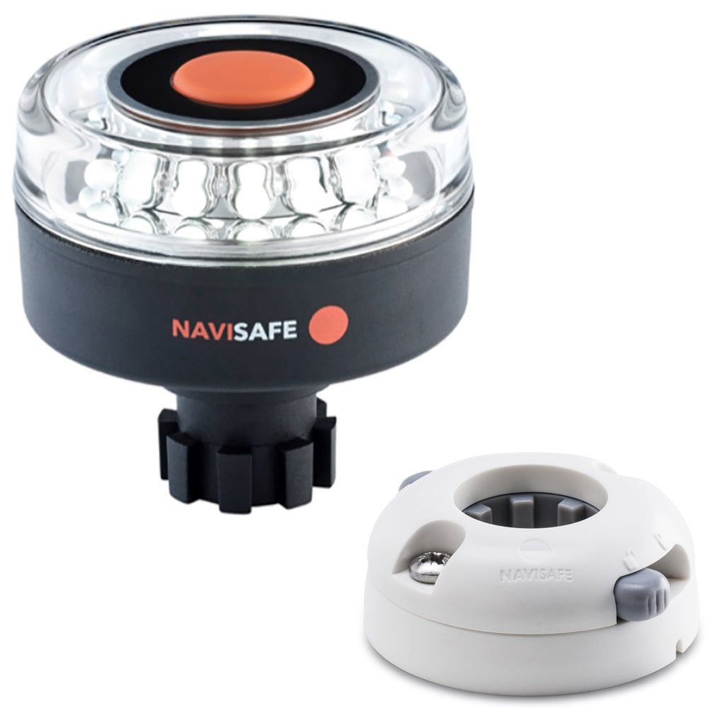 Navisafe Navilight 360 2NM w/Navibolt Base  Horizontal Mount - White - Deckhand Marine Supply