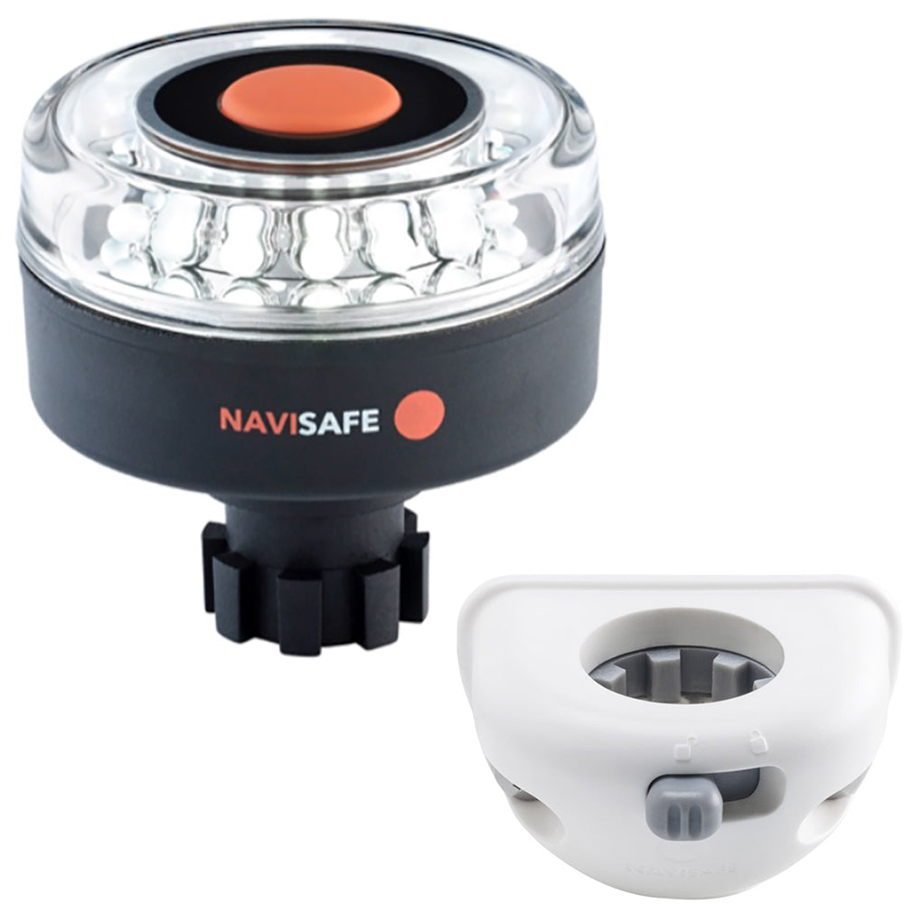 Navisafe Navilight 360 2NM w/Navibolt Base  Vertical Mount - White - Deckhand Marine Supply