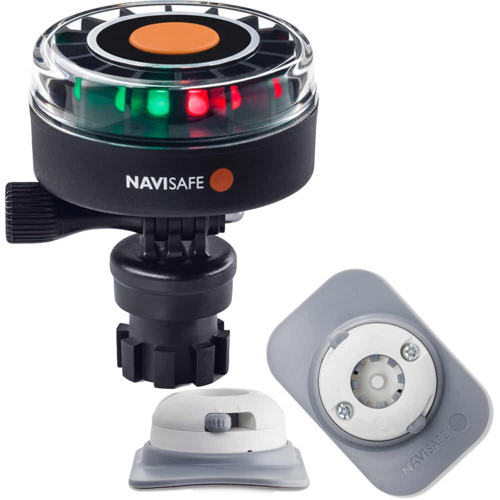 Navisafe Navilight 2NM Tricolor w/Navimount Base  RIB Mount - White - Deckhand Marine Supply