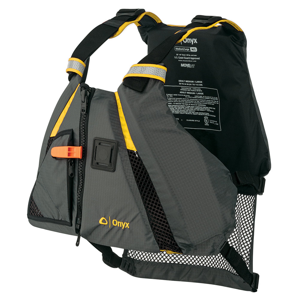 Onyx MoveVent Dynamic Paddle Sports Vest - Yellow/Grey - XL/2XL - Deckhand Marine Supply