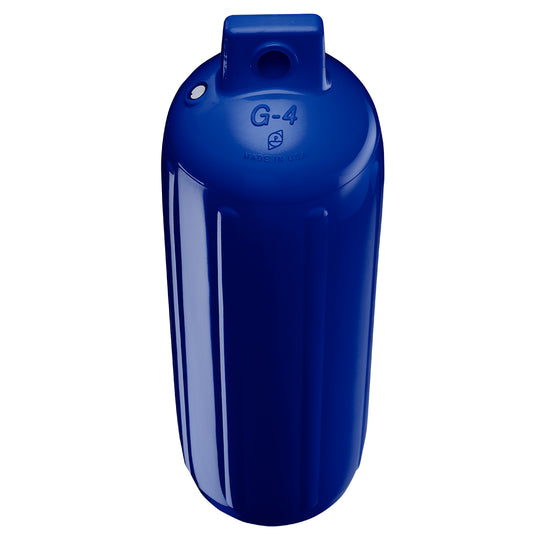 Polyform G-4 Twin Eye Fender 6.5" x 22" - Cobalt Blue w/Adapter - Deckhand Marine Supply