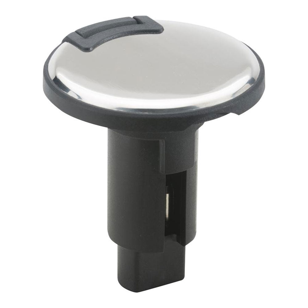 Attwood LightArmor Plug-In Base - 2 Pin - Stainless Steel - Round - Deckhand Marine Supply