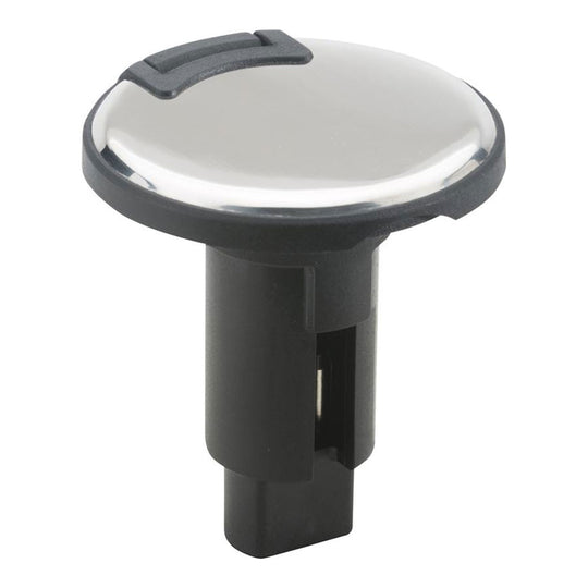 Attwood LightArmor Plug-In Base - 2 Pin - Stainless Steel - Round - Deckhand Marine Supply