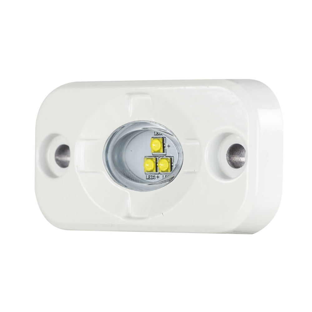 HEISE Marine Auxiliary Accent Lighting Pod - 1.5" x 3" - White/White - Deckhand Marine Supply