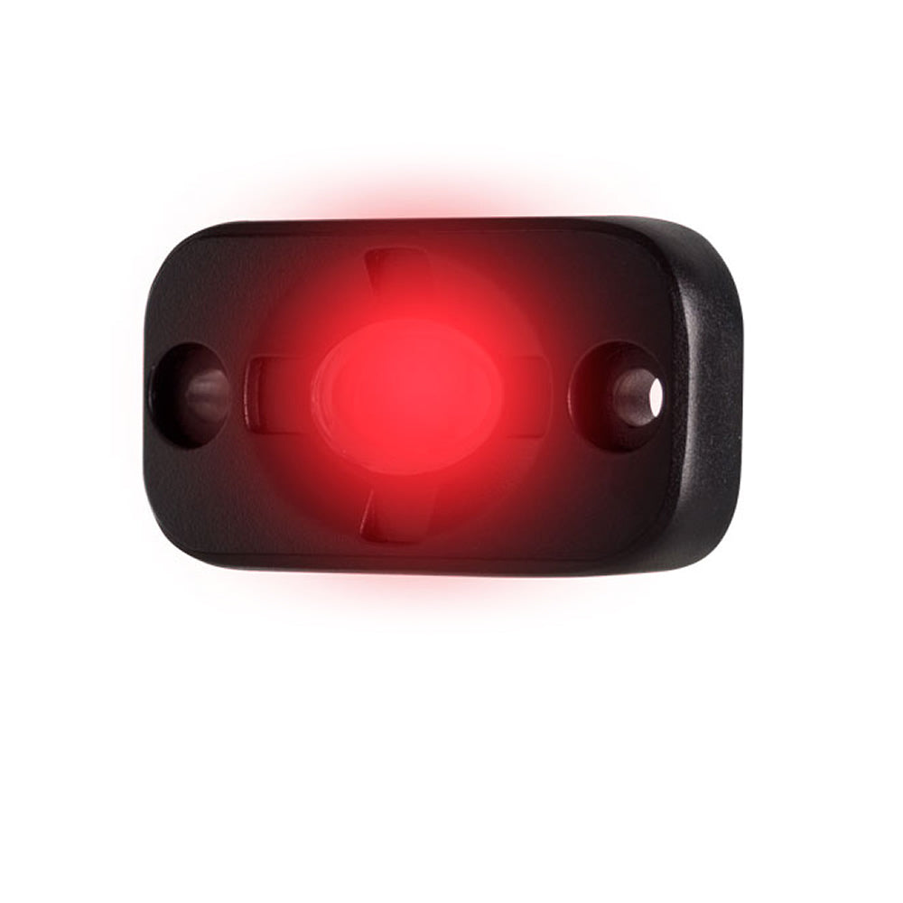 HEISE Auxiliary Accent Lighting Pod - 1.5" x 3" - Black/Red - Deckhand Marine Supply