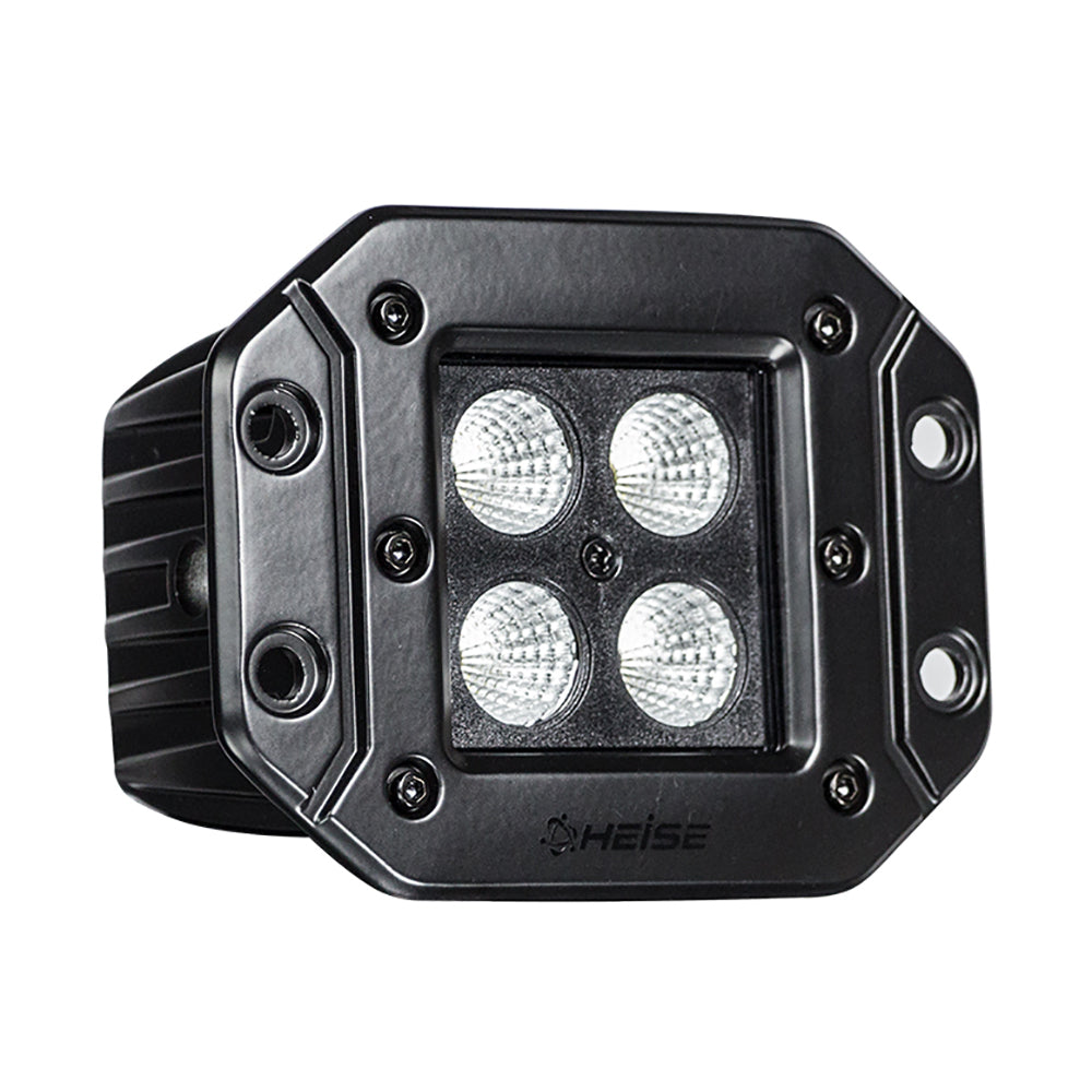 HEISE Blackout LED Cube Light - Flush Mount - 3" - Deckhand Marine Supply