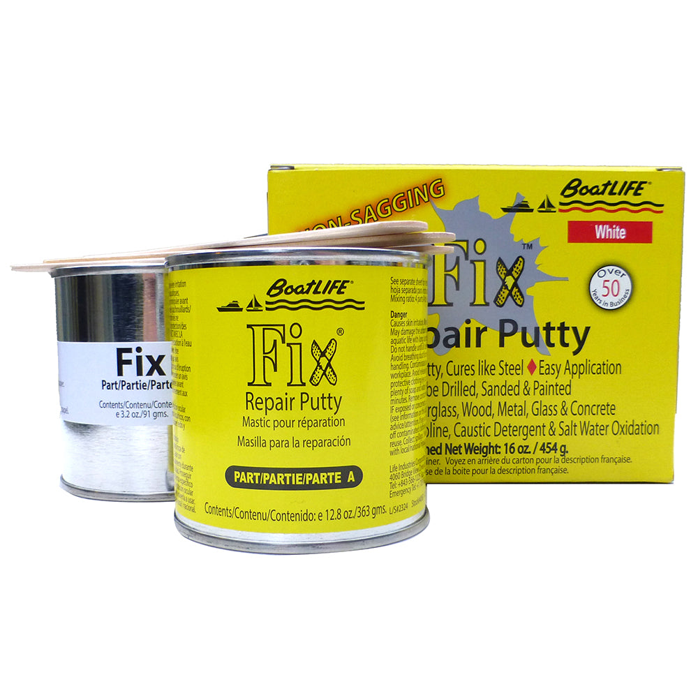 BoatLIFE Fix Repair Putty - 16oz - White - Deckhand Marine Supply