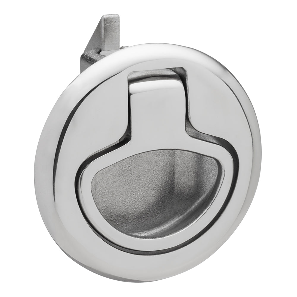 Whitecap Slam Latch Stainless Steel Non-Locking Ring Pull - Deckhand Marine Supply