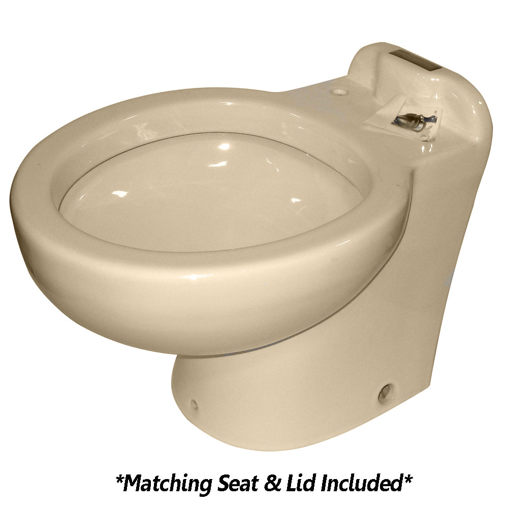 Raritan Marine Elegance - Household Style - Almond - Tall Angle Back - Freshwater Solenoid - Smart Toilet Control - 12V - Deckhand Marine Supply