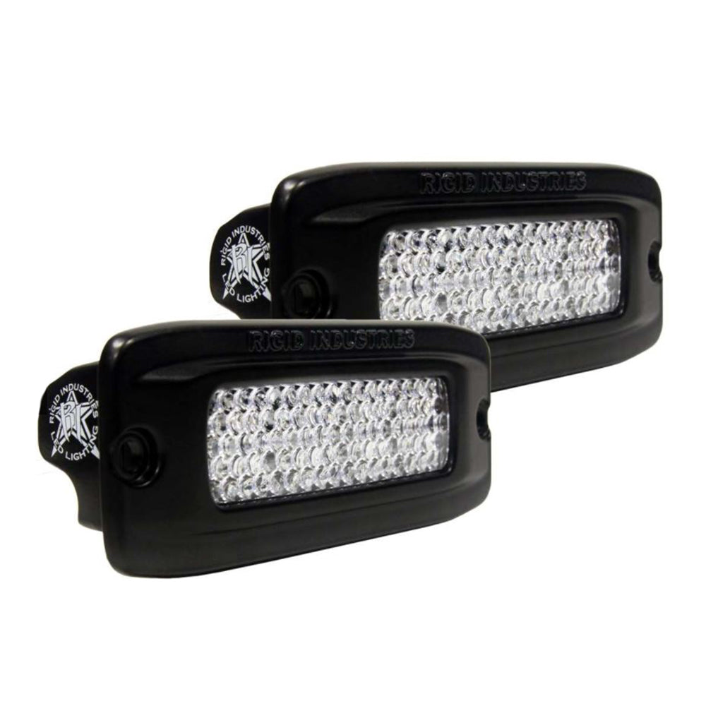 RIGID Industries SR-Q PRO Back Light Kit - Flush Mount Diffused - Pair - Black - Deckhand Marine Supply