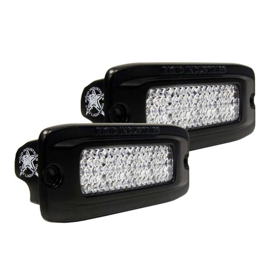 RIGID Industries SR-Q PRO Back Light Kit - Flush Mount Diffused - Pair - Black - Deckhand Marine Supply
