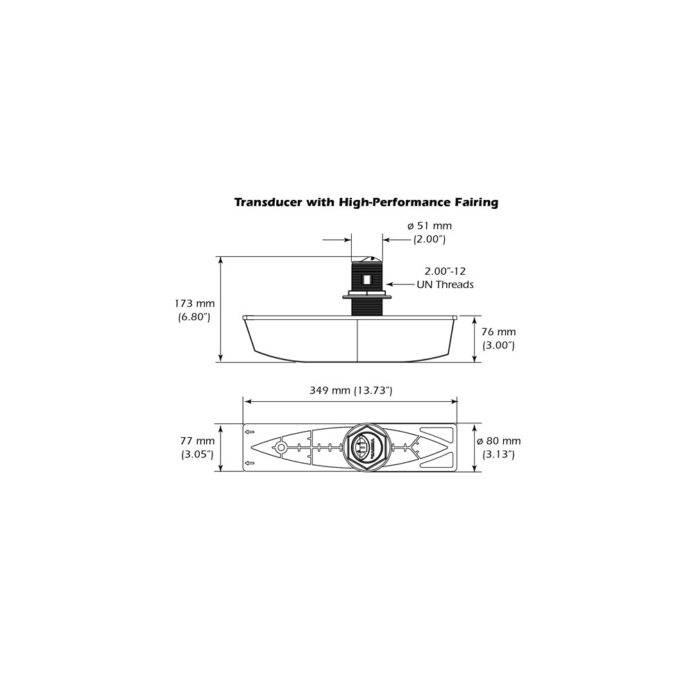 Airmar B785C-M CHIRP Bronze Thru-Hull w/Fairing Block - 600W - Deckhand Marine Supply