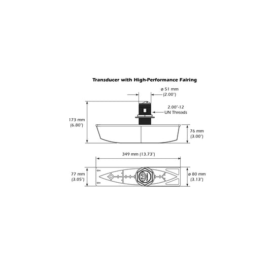 Airmar B785C-M CHIRP Bronze Thru-Hull w/Fairing Block - 600W - Deckhand Marine Supply