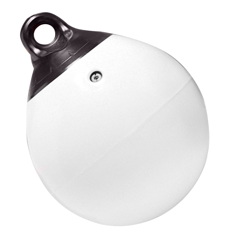 Taylor Made 21" Tuff End Inflatable Vinyl Buoy - White - Deckhand Marine Supply