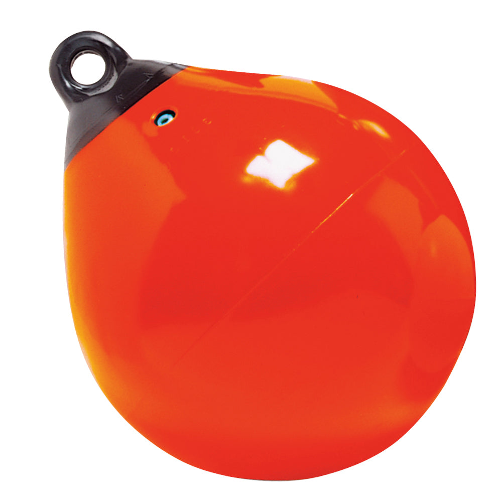 Taylor Made 18" Tuff End Inflatable Vinyl Buoy - Orange - Deckhand Marine Supply