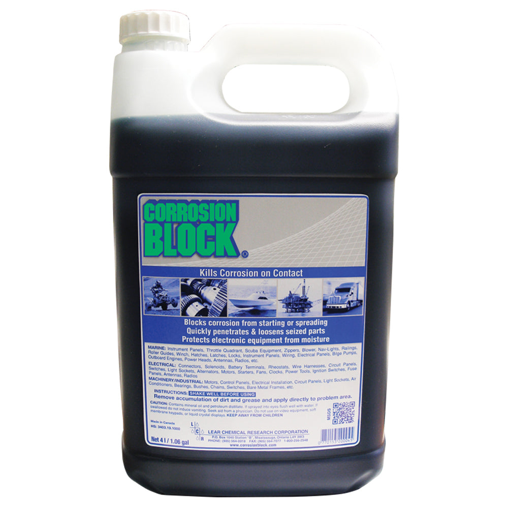 Corrosion Block Liquid 4-Liter Refill - Non-Hazmat, Non-Flammable  Non-Toxic - Deckhand Marine Supply