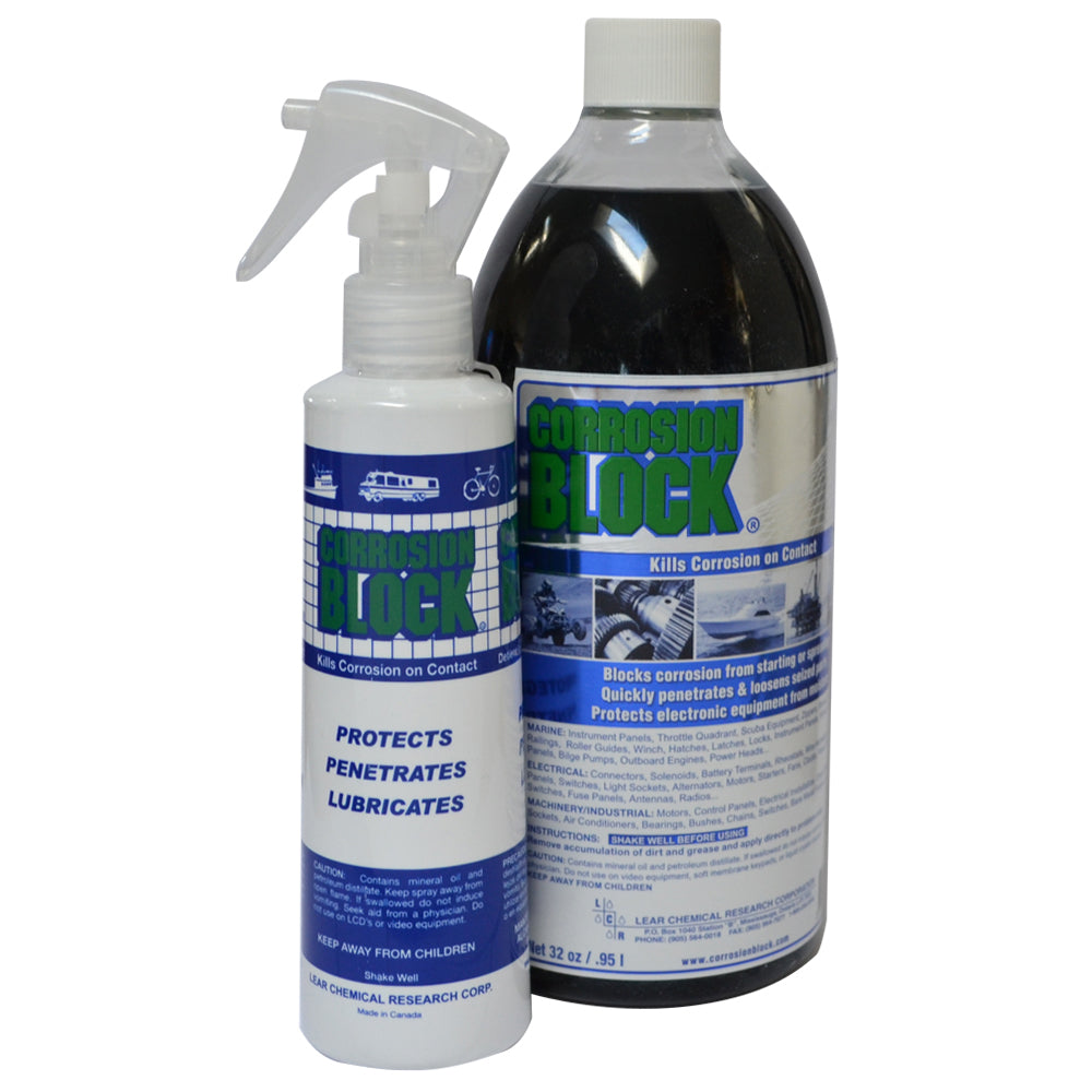 Corrosion Block 32oz Bottle w/Pump - Non-Hazmat, Non-Flammable  Non-Toxic - Deckhand Marine Supply