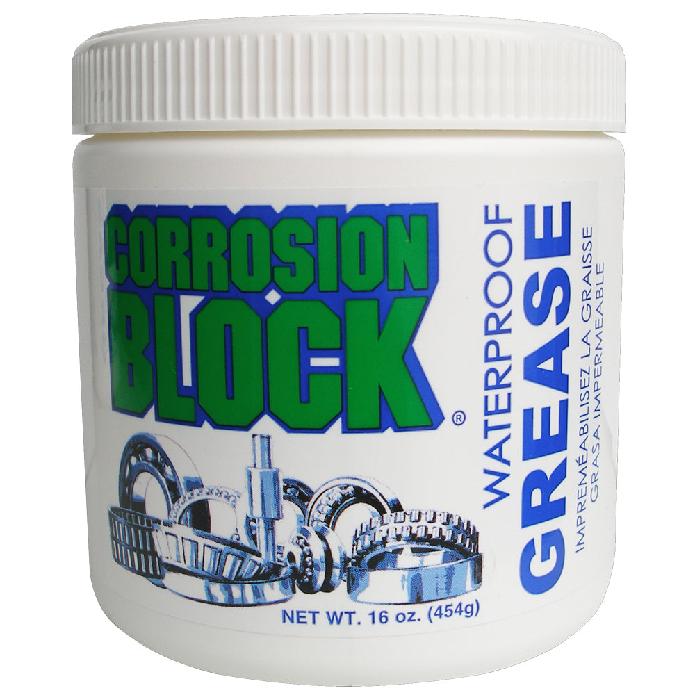 Corrosion Block High Performance Waterproof Grease - 16oz Tub - Non-Hazmat, Non-Flammable  Non-Toxic - Deckhand Marine Supply