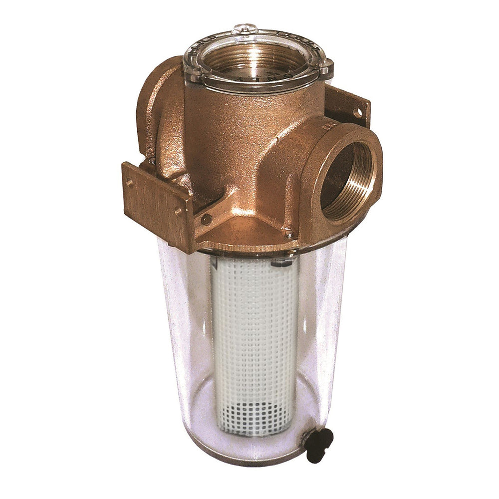 GROCO ARG-1000 Series 1" Raw Water Strainer w/Non-Metallic Plastic Basket - Deckhand Marine Supply