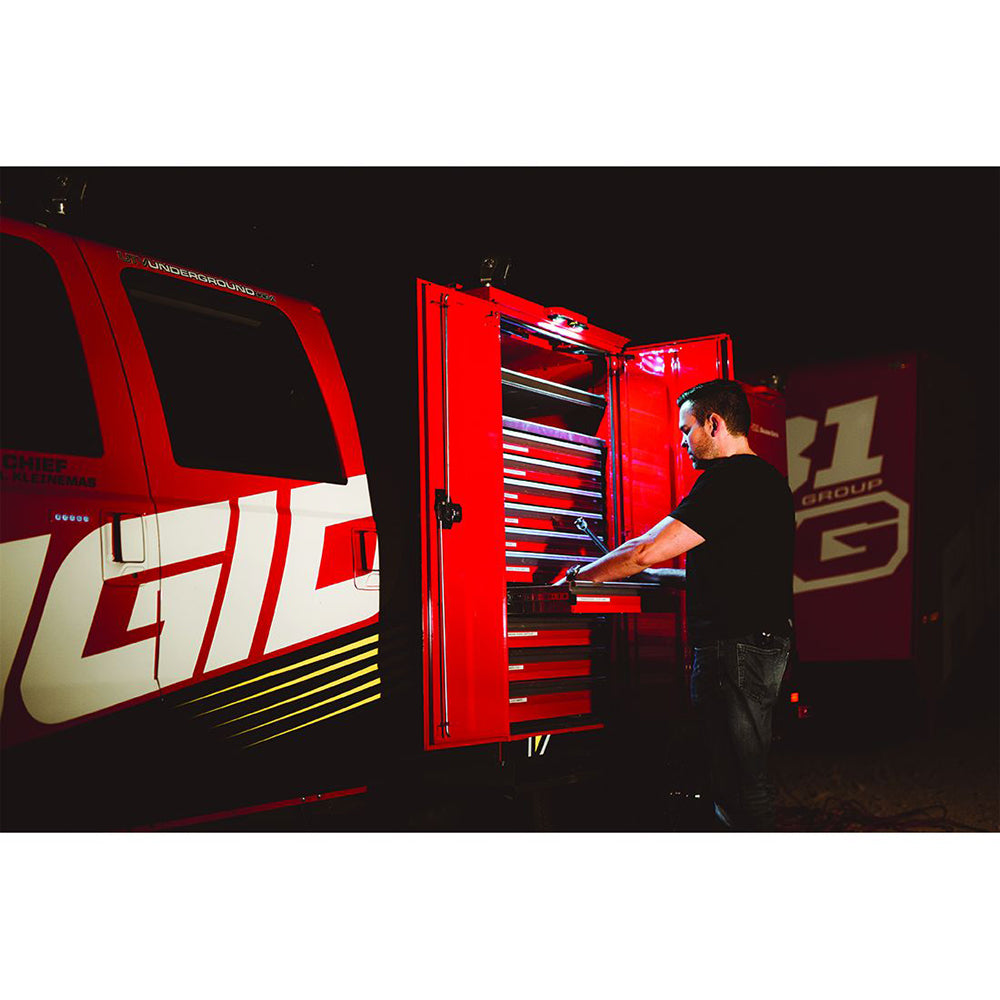 RIGID Industries A-Series Black Low Power LED Light - Single - Red - Deckhand Marine Supply