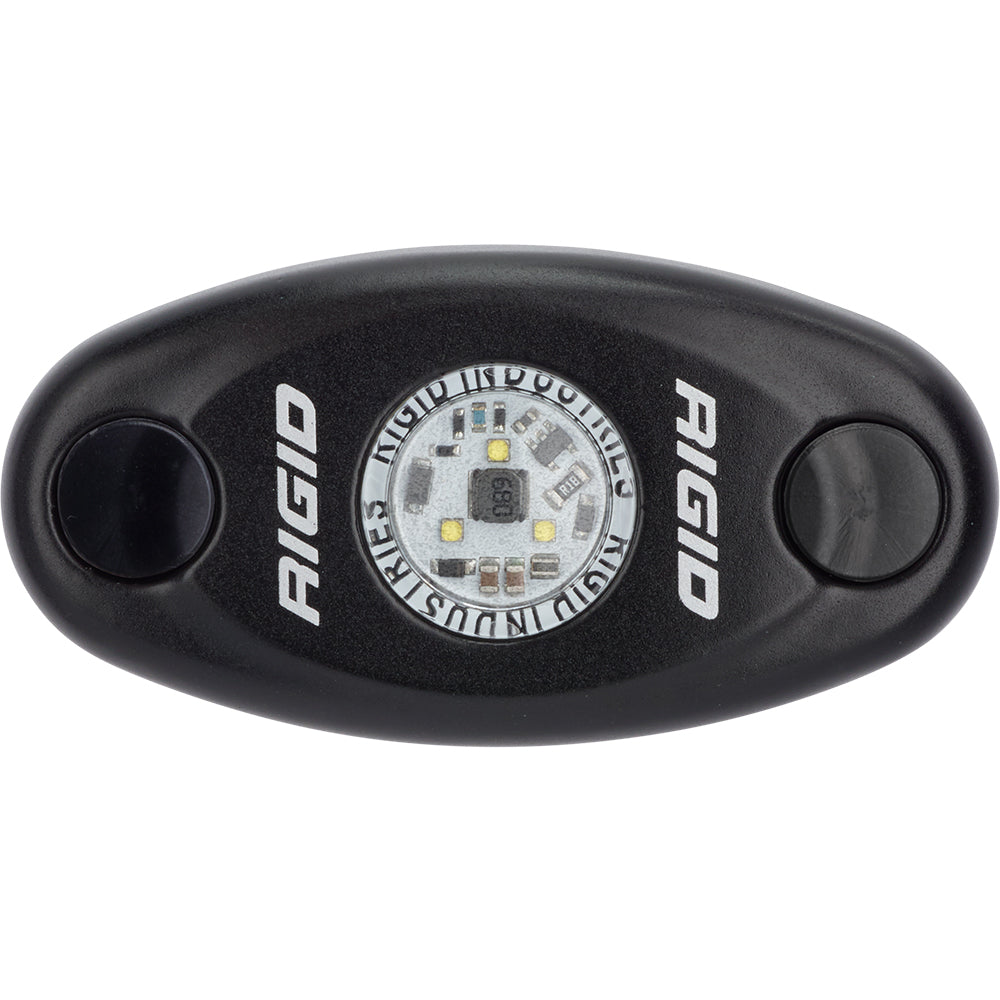RIGID Industries A-Series Black Low Power LED Light - Single - Red - Deckhand Marine Supply