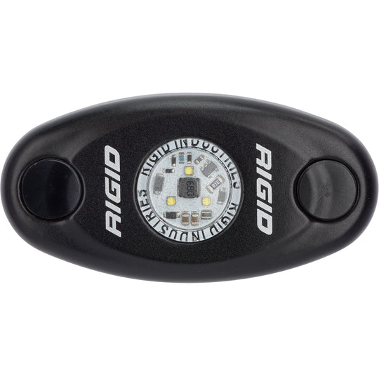 RIGID Industries A-Series Black Low Power LED Light - Single - Red - Deckhand Marine Supply