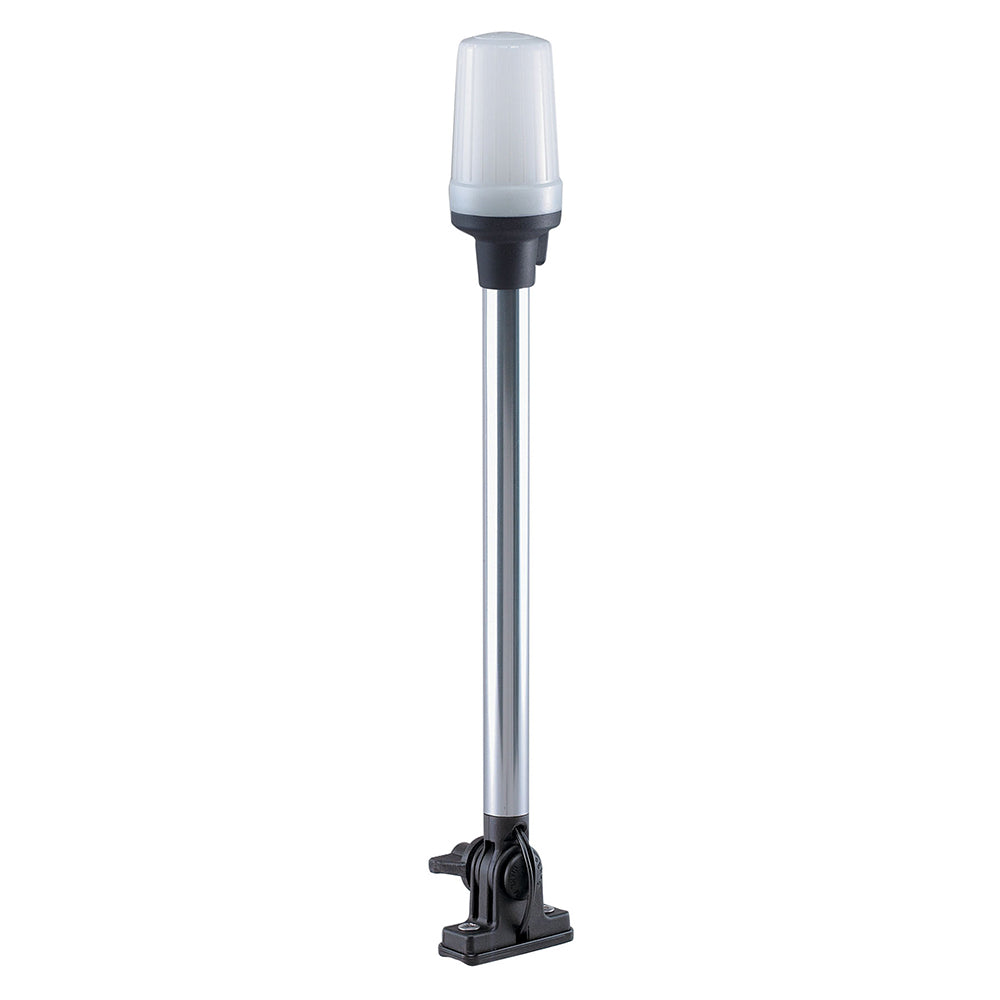 Perko Fold Down All-Round Pole Light - Vertical Mount - White - Deckhand Marine Supply