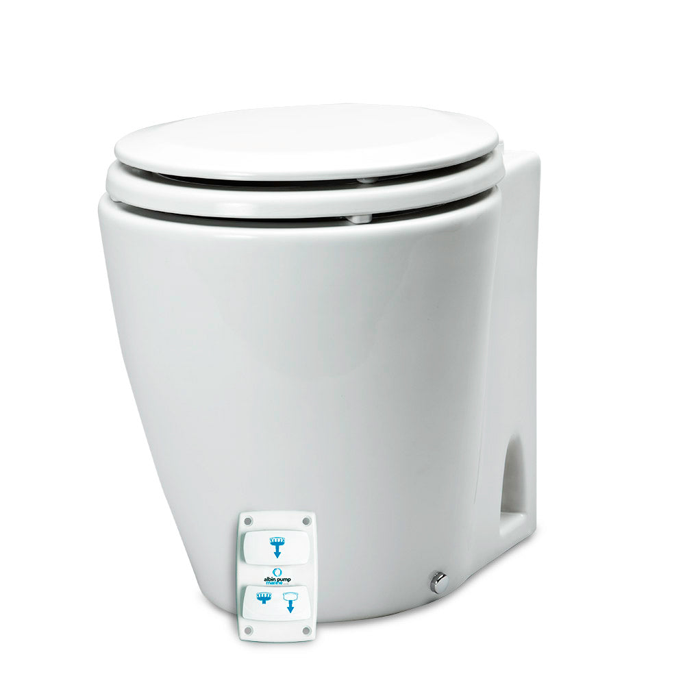 Albin Group Marine Design Marine Toilet Silent Electric - 12V - Deckhand Marine Supply