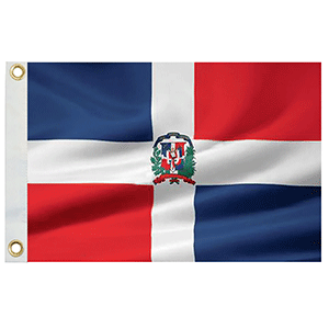 Taylor Made Dominican Republic Flag 12" x 18" Nylon - Deckhand Marine Supply