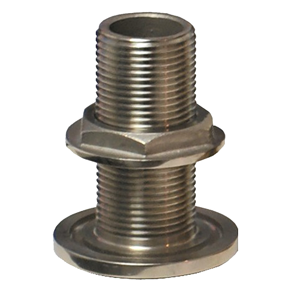 GROCO 1" NPS NPT Combo Stainless Steel Thru-Hull Fitting w/Nut - Deckhand Marine Supply