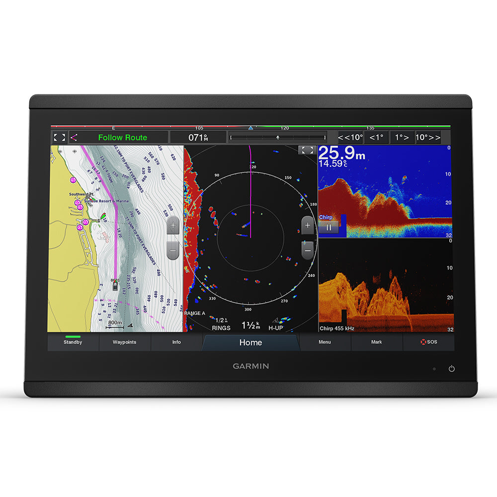 Garmin GPSMAP 8416xsv 16" Chartplotter/Sounder Combo w/Worldwide Basemap  Sonar - Deckhand Marine Supply