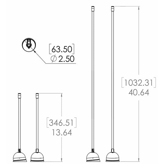 Lumitec Contour Anchor Light - 12" - Black Shaft White Base - Deckhand Marine Supply
