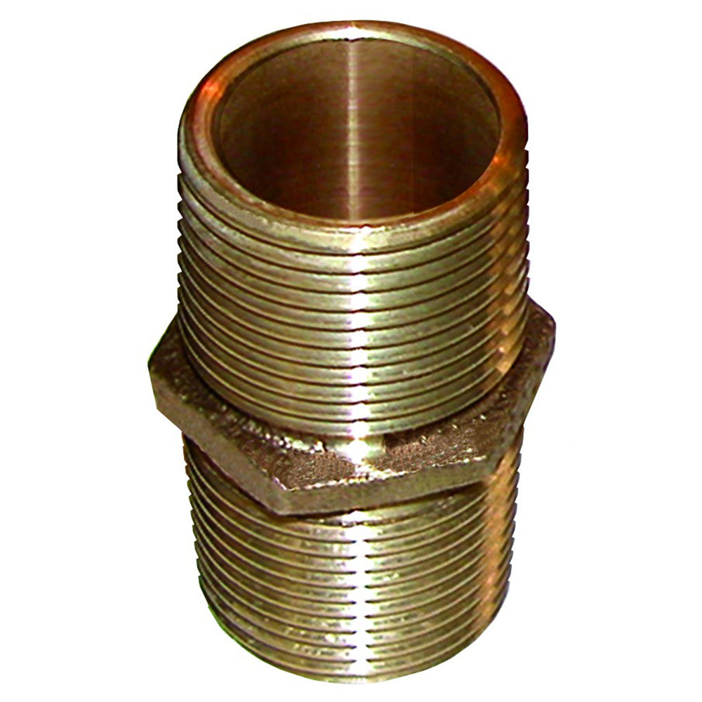 GROCO Bronze Pipe Nipple - 1-1/2" NPT - Deckhand Marine Supply