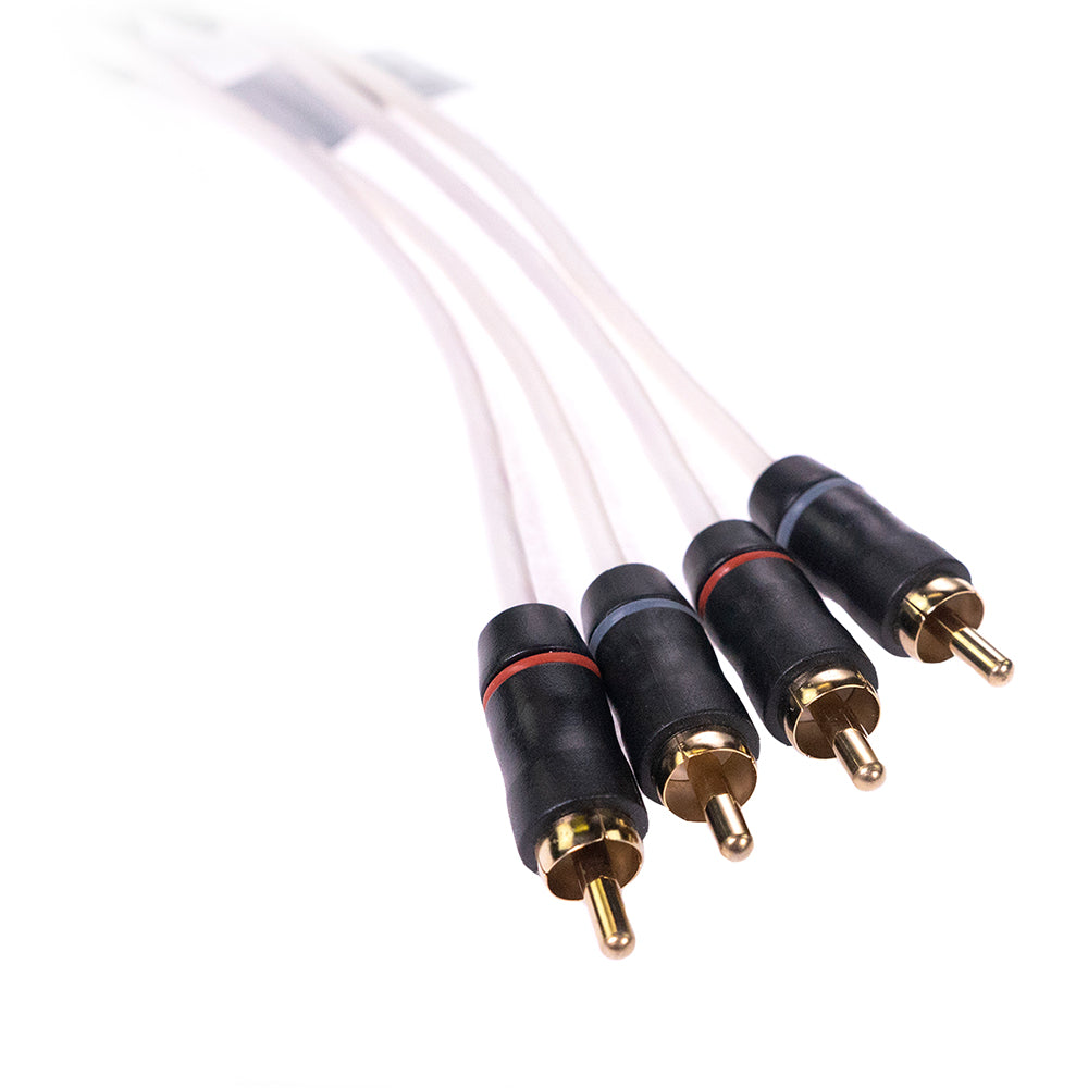 Fusion Performance RCA Cable - 4 Channel - 12 - Deckhand Marine Supply