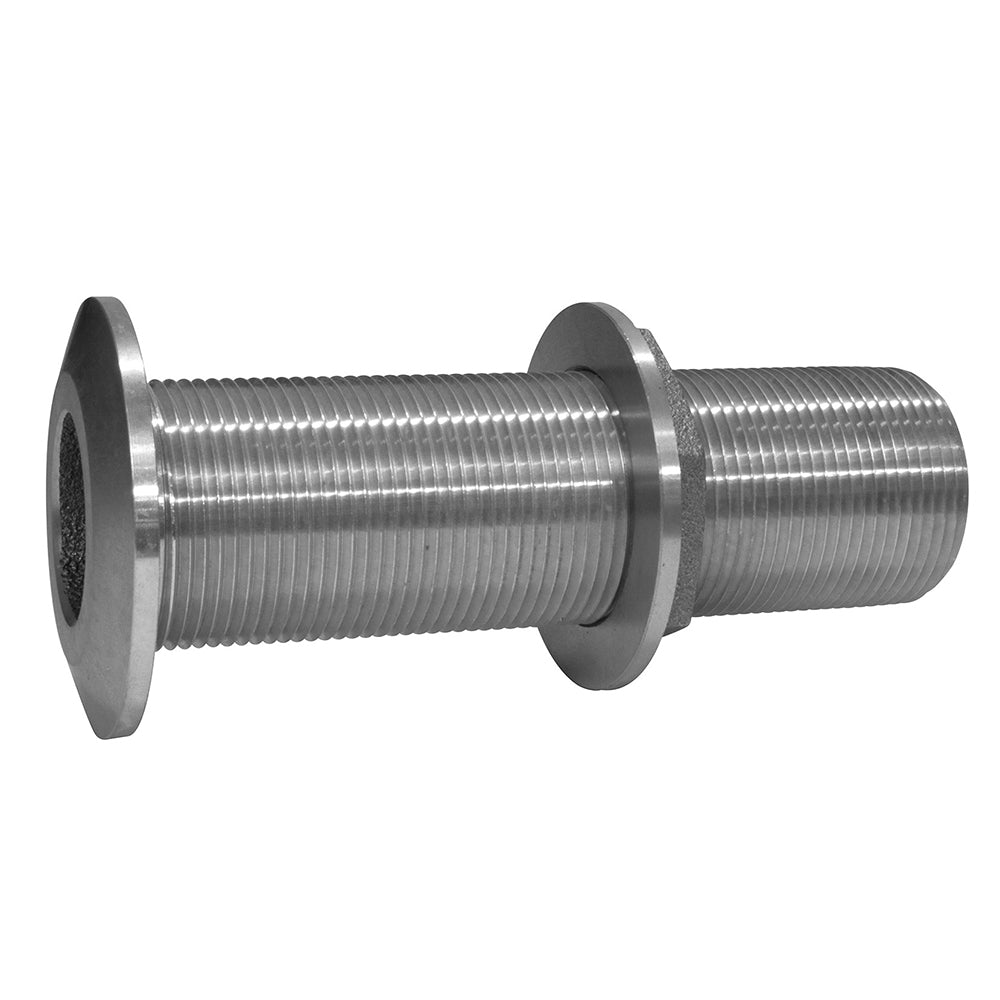 GROCO 1-1/2" Stainless Steel Extra Long Thru-Hull Fitting w/Nut - Deckhand Marine Supply