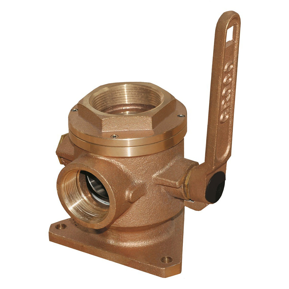 GROCO 2" Safety Seacock w/1-1/2" Side Port - Deckhand Marine Supply