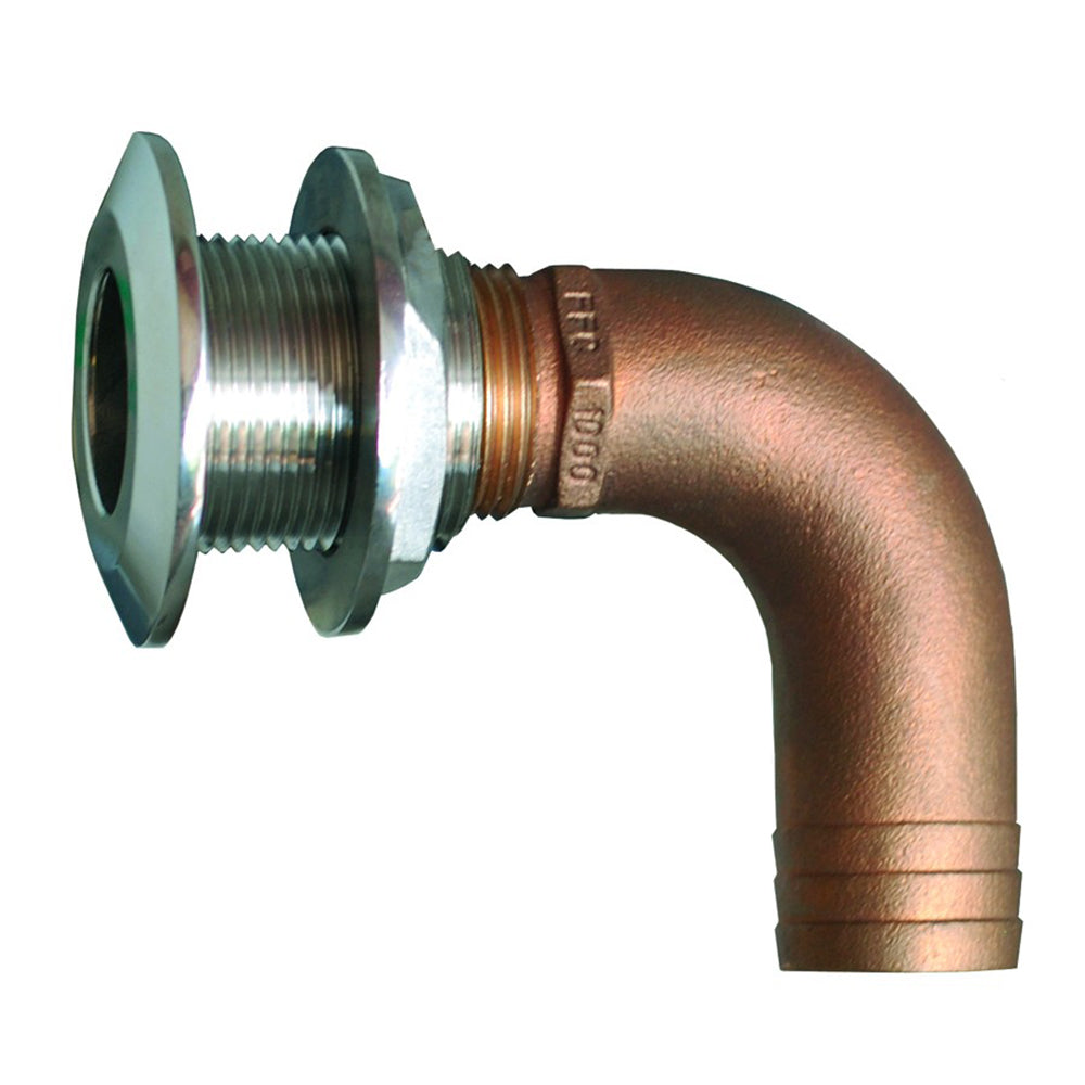 GROCO 1" 90 Degree Hose Thru-Hull Fitting - Deckhand Marine Supply