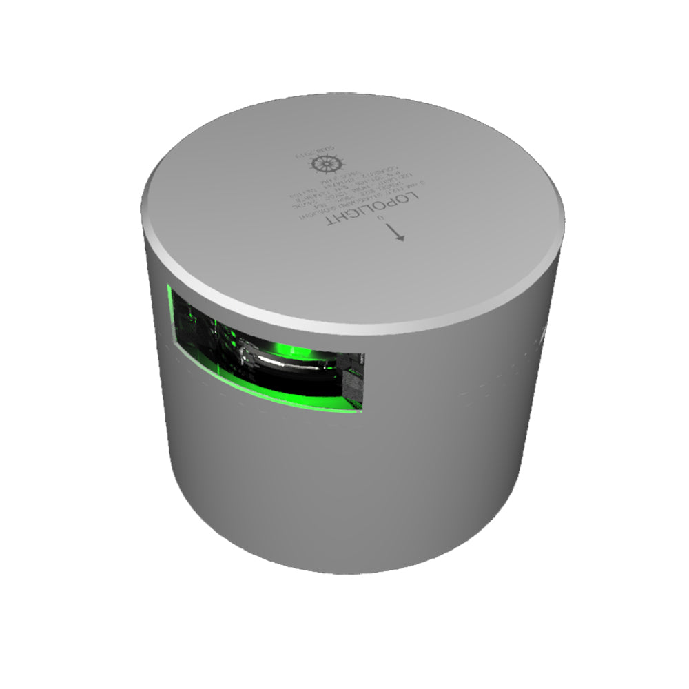 Lopolight Series 301-108 - Navigation Light - 3NM - Horizontal Mount - Green -Silver Housing - Deckhand Marine Supply