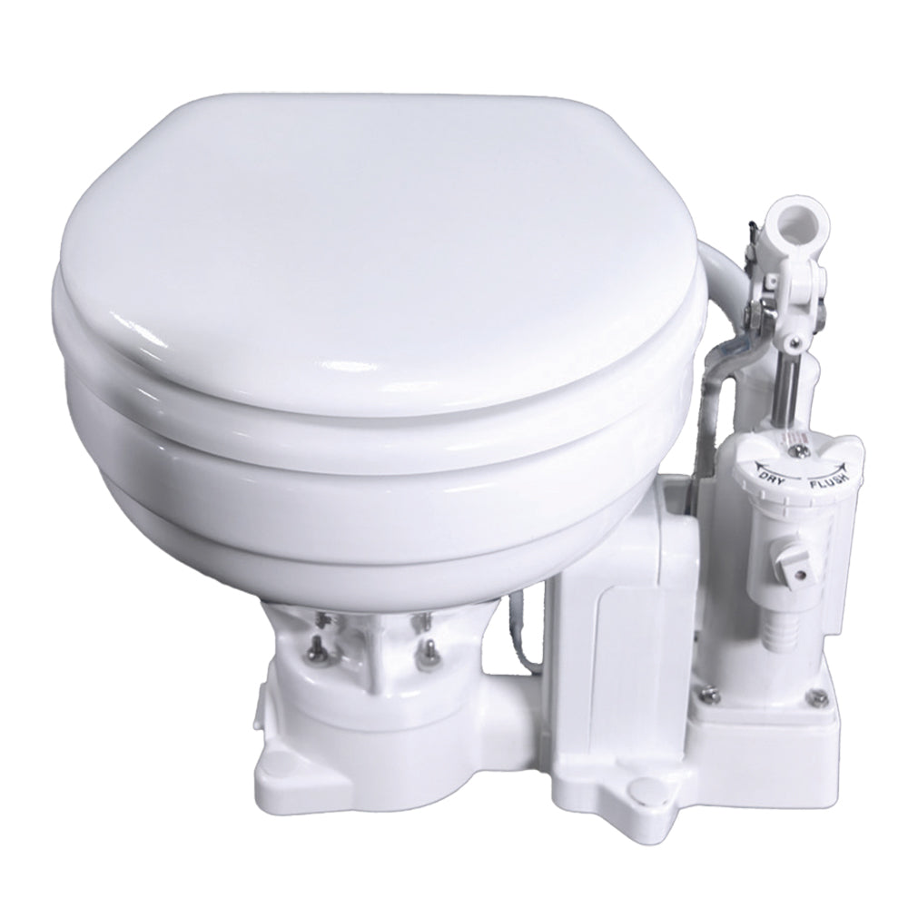 Raritan PH PowerFlush Electric/Manual Toilet - Household Size - 12v - White - Deckhand Marine Supply