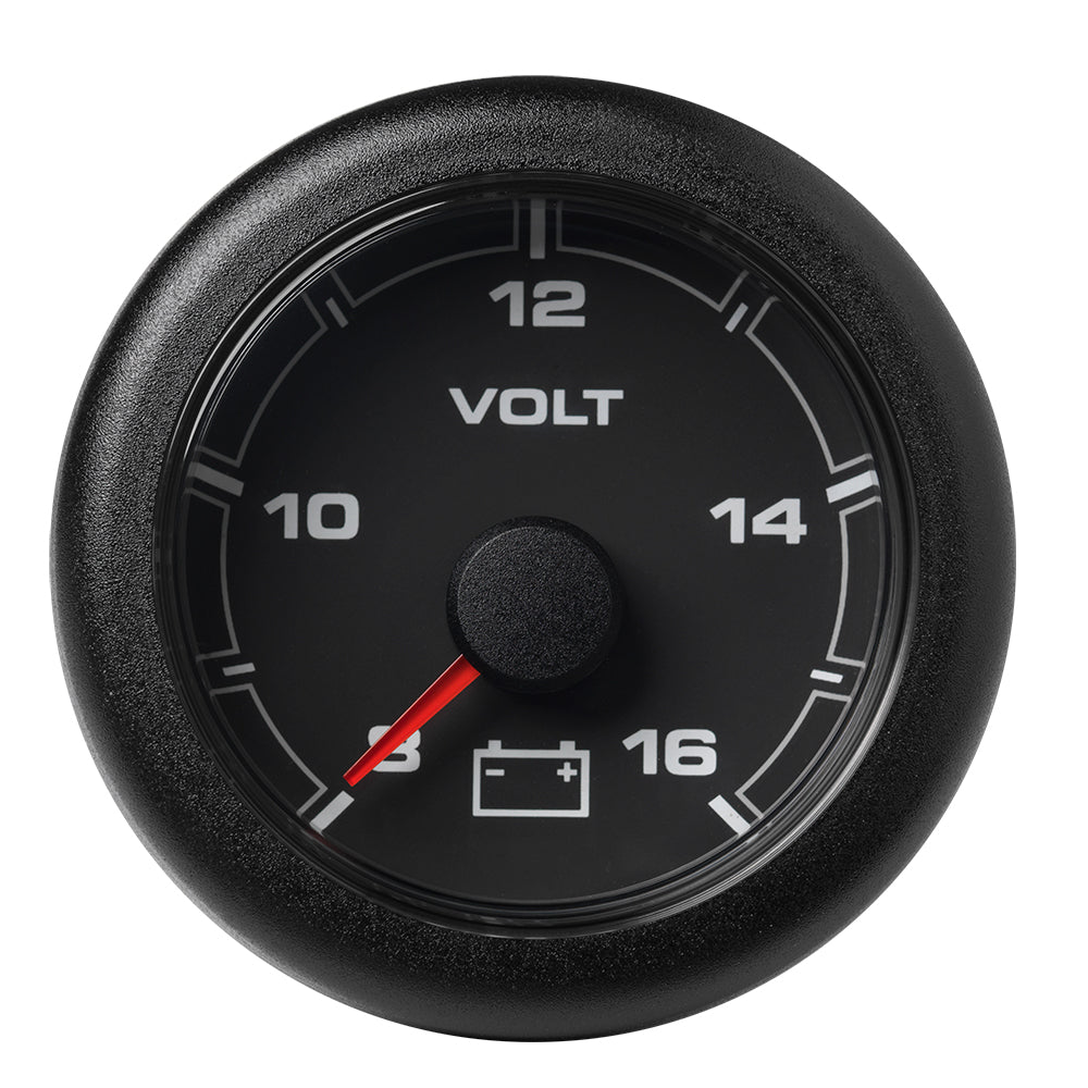 Veratron 52MM (2-1/16") OceanLink Battery Voltage Gauge - 8 to 16 V - Black Dial  Bezel - Deckhand Marine Supply