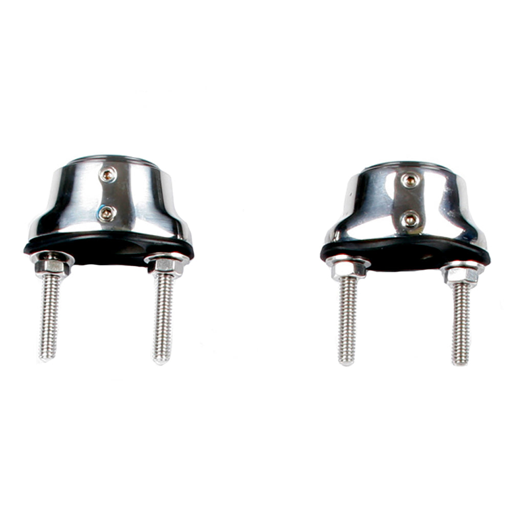 Edson Stainless Steel Pedestal Guard Mounting Feet - Pair - Deckhand Marine Supply