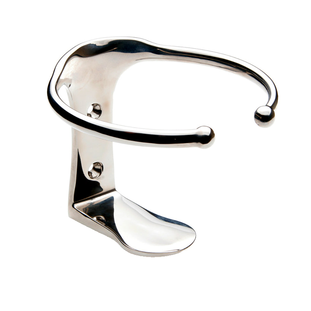 Edson Single Stainless Steel Drink Holder - Vertical Mount - Deckhand Marine Supply