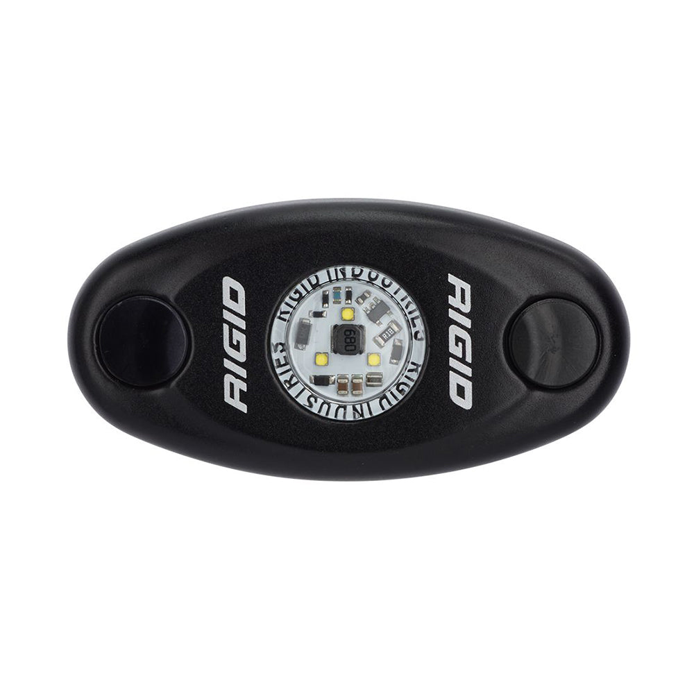 RIGID Industries A-Series Black High Power LED Light Single - Red - Deckhand Marine Supply