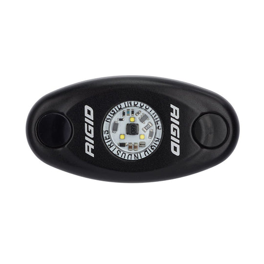 RIGID Industries A-Series Black High Power LED Light Single - Red - Deckhand Marine Supply