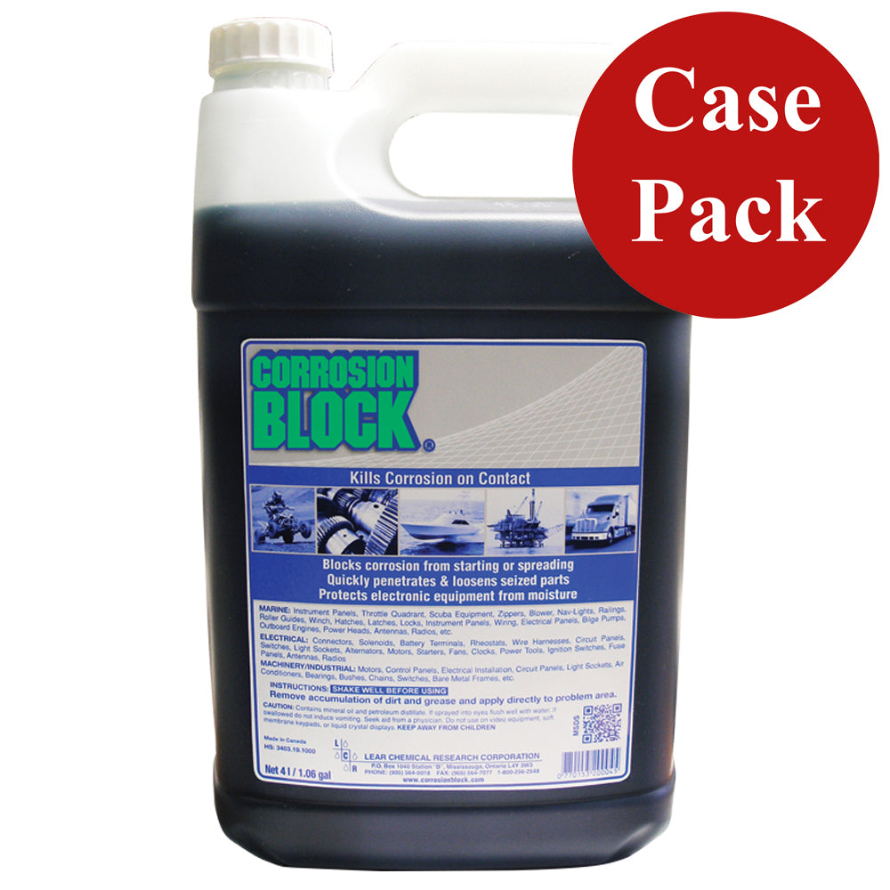 Corrosion Block Liquid 4-Liter Refill - Non-Hazmat, Non-Flammable  Non-Toxic *Case of 4* - Deckhand Marine Supply