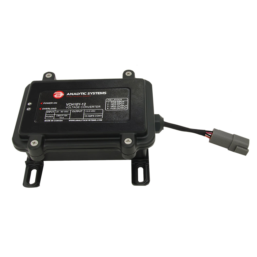 Analytic Systems Waterproof IP66 DC Converter 10A, 24V Out, 30-80V In, Ruggedized - Deckhand Marine Supply